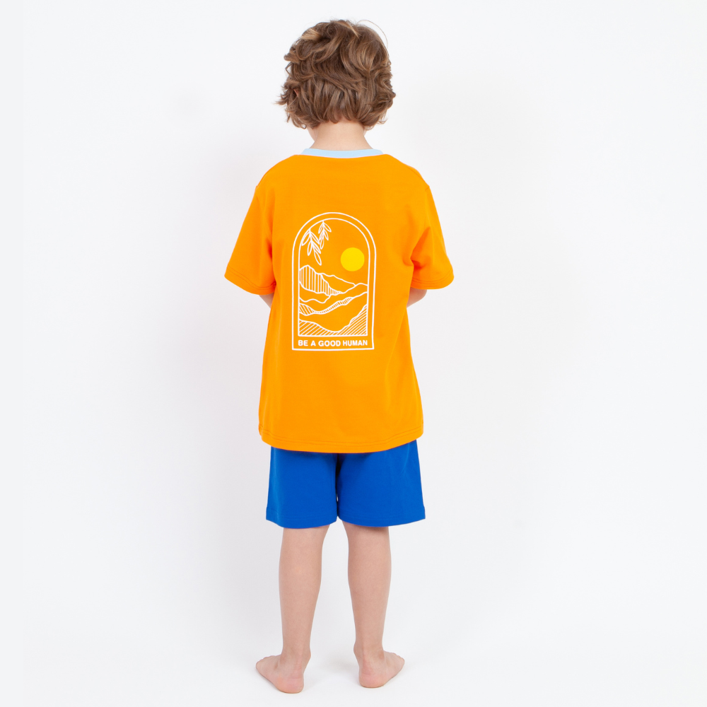 Be Human T-Shirt and Shorts Orange Set