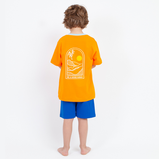 Be Human T-Shirt and Shorts Orange Set