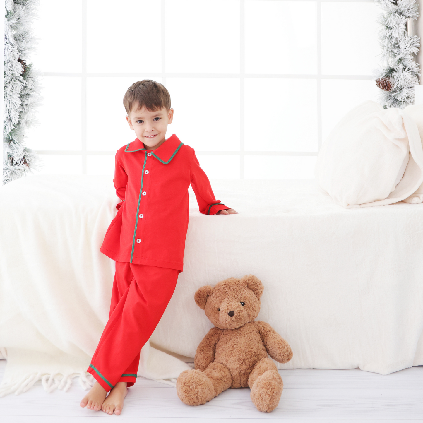 christmas pajama set for boys