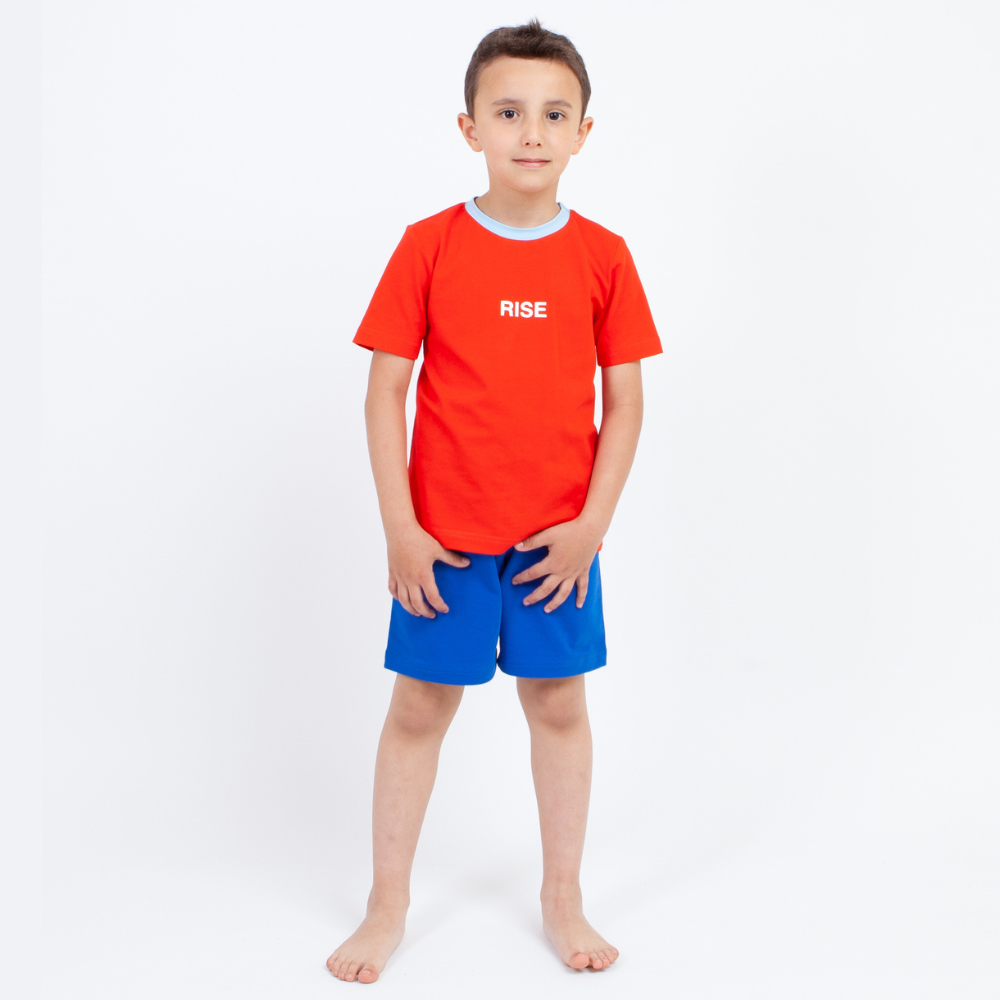 Rise T-Shirt and Shorts Red Set