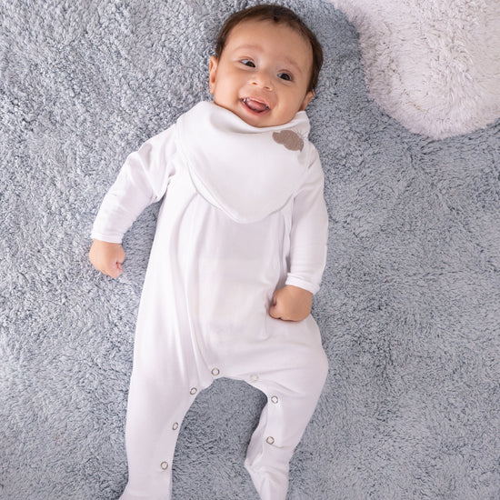Astre White Newborn Sleepsuit set 