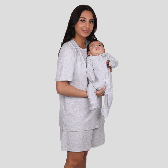 maternity pajama short set