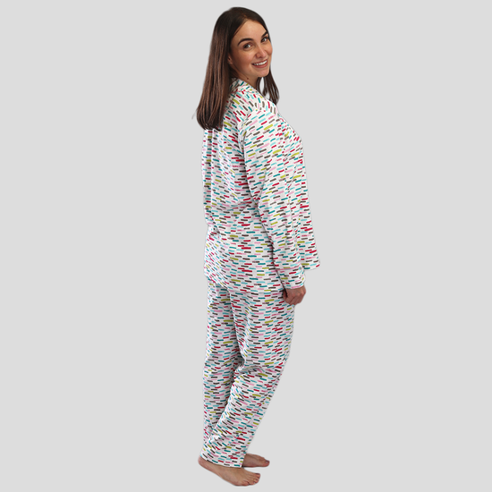 Load image into Gallery viewer, SQUIGGLE PINK MATERNITY PAJAMA

